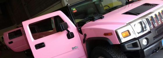 Hummer rosa en Madrid